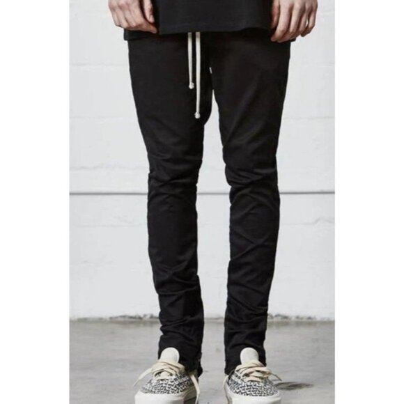 Fear Of God FOG Essentials Drawstring Ankle Zip Pants Joggers French Terry Small